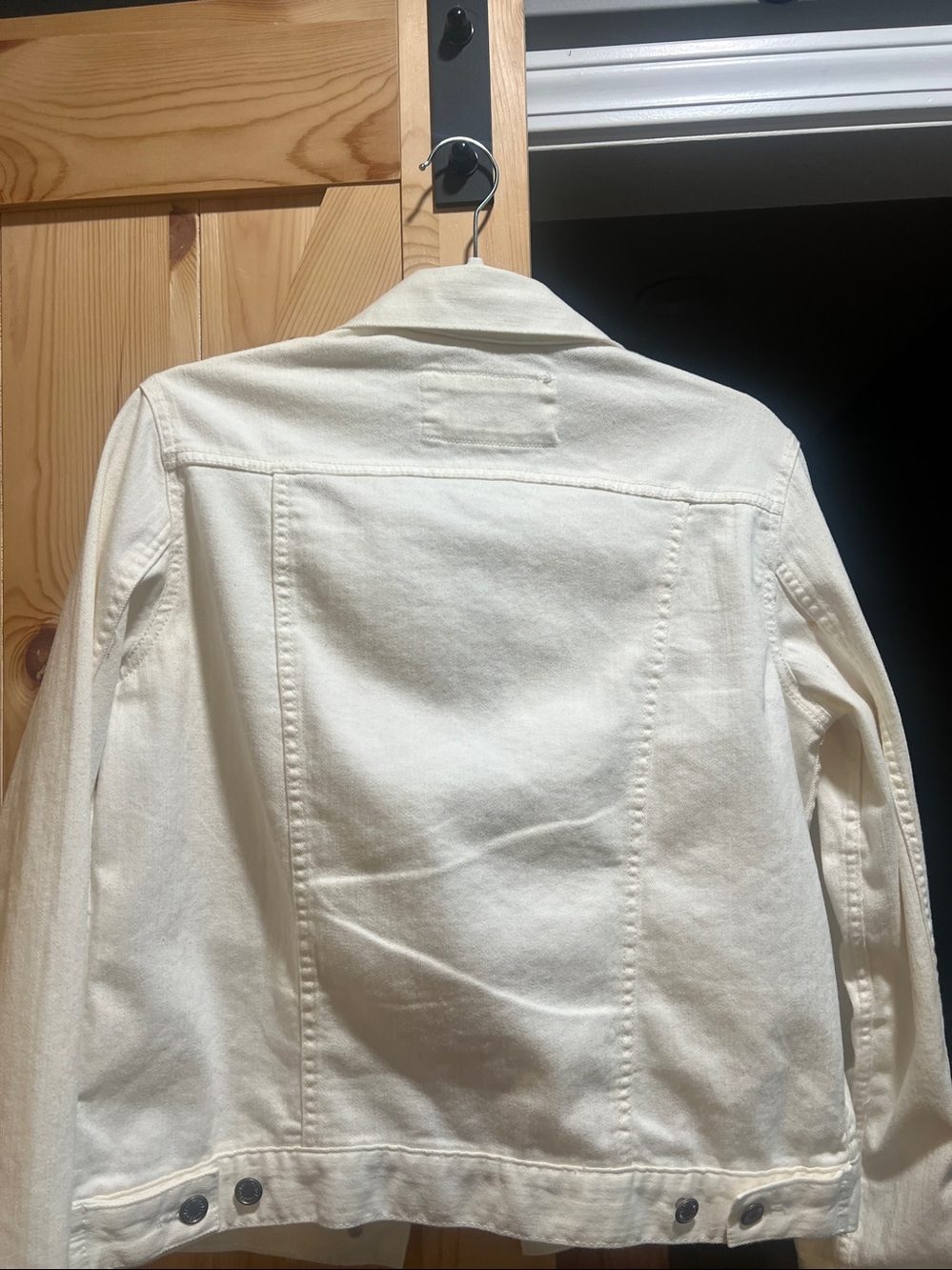 The limited brandCream-White Denim Jacket for Women size large - Picture 7 of 9